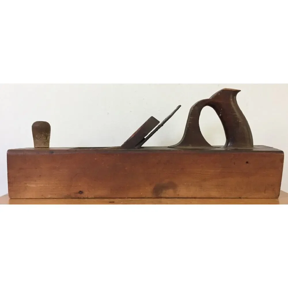 Vintage Antique Primitive Ohio Tool Company Cast Steel Solid Wood Jack Plane